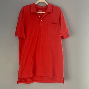 The Foundry Mens 3Button Short Sleeve Polo Shirt Size Large Tall Red Lik…